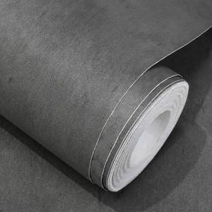 lot 2290 image: WADILE Black Gray Concrete Wallpaper 15.7 in  118 in, Cement Contact Paper 3D Matte Textured, Wall Paper Pull and Stick Self-Adhesive and Removable