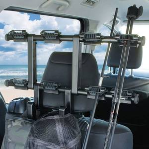 lot 2291 image: LITTLEMOLE Vehicle Fishing 8 Rod Holder with Seat Hook, Heavy Duty Car Fishing Pole Rack, Car Headrest Hooks Hanger Holder for Bag, Purse, Cloth, Grocery, Hat