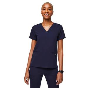 lot 2296 image: FIGS Casma Three-Pocket Scrub Top for Women � Navy Blue, M