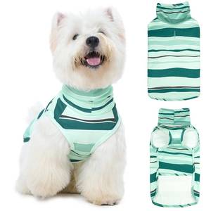 lot 2303 image: ROZKITCH Dog Sweaters for Small Medium Dogs Male Boy Girl,Soft Stretchy Turtleneck Pullover Shirt with Leash Hole for Medium,Warm Winter Coat for BlueStripe M