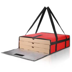 lot 2324 image: Bodaon Pizza Bags for Delivery, Insulated Pizza Delivery Bag for Delivery Drivers, 20 x 20in x 6in Pizza Warmer Bags for Carry Hot, Thermal Carrier for Catering, Food Delivery Accessories, Redin