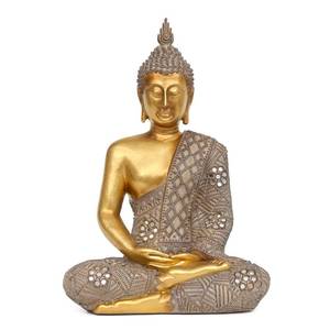 lot 5554 image: Buddha Statue for Home Decor Gold 12.4�-Buddha Statues for Zen Decor - Spiritual Dcor-Buddha Decor for Living Room-Buda � Budda � Indoor Buddha Gift for Relaxation, Meditation or Shrine�
