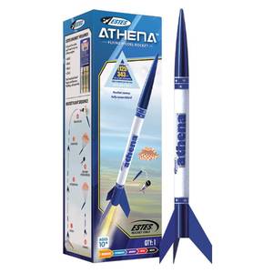 lot 5555 image: Estes 2452 Athena Rocket-Building Kit, Prebuilt Beginner Flying-Rocket Model Kit for Ages 10, Blue