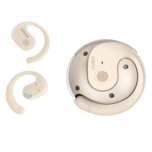 lot 6044 image: SOBAST AI Language Translation Earphones, Open Wireless Bluetooth Headset, Real time 144 Language Translation Earplug OWS, Type-C Charging Port, Suitable for Sports Travel Office Games (Beige)