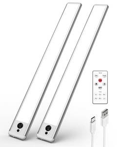 lot 6048 image: EZVALO Under Cabinet Lights,14.5ftft Motion Sensor Light Indoor Dimmable, Super Bright 4000mAh Rechargeable Closet Lights 5700K with Remote Control, Wireless Under Counter Light for Kitchen,Cabinet