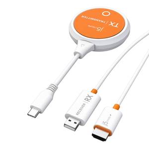 lot 6075 image: j5create ScreenCast USB-C to HDMI Wireless Display Transmitter and Receiver, Supports 1080p, Suitable for iPhone15, MacBook, iPad Pro, Chromebook, USB-C Laptops, and Android (JVAW62)