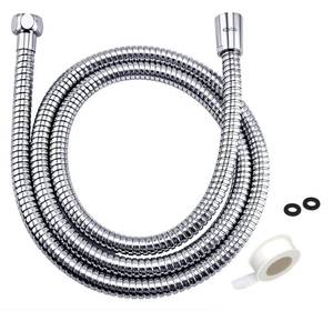 lot 6134 image: Klabb 59 Inch150cm Stainless Steel Handheld Shower Hose, Flexible and Durable Replacement Hose with Brass Insert and Nut