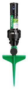 lot 6138 image: Rain Bird 42SASPG 42SA Gear Drive Rotor Lawn and Garden Sprinkler on Heavy Duty Green Spike, Adjustable 40° - 360° Pattern, 26ft - 38ft Spray Distance