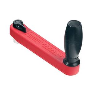 lot 6145 image: Lewmar 8 Single Grip Winch Handle, Locking, Red with Black Grip � Lightweight, chip-Resistant gelcoat, Strong Composite Design, Glass-Filled Welded Nylon Handles for Strengthin