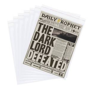 lot 6150 image: 100 Pieces 13 x 18in Newspaper Sleeves Preservation 2 Mil Self-adhesive Newspaper Plastic Bags Resealable Clear Bags for Newspaperin