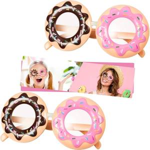 lot 6151 image: Frienda 2 Pieces Donut Glasses Donut Costume Glasses Novelty Party Donut Eyeglasses for Funny Snack Party Donut Birthday Party Favors Accessories