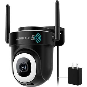 lot 6193 image: ZUMIMALL 5MP 5G Cameras for Home Security, 247 Recording Outdoor Wired Camera, 360°PTZ, Auto Tracking, Motion and Noise Alerts, Alexa Compatible, IP66