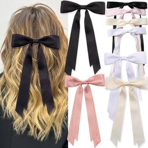 lot 6196 image: Hair Bows Set 8 PCS Bow-knot Clips for Thick and Thin Hair, Big Nonslip Claw Clips for Women and Girls