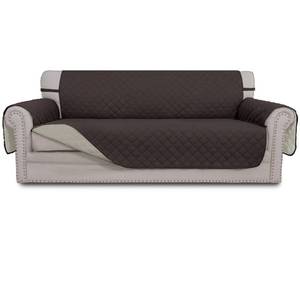 lot 7492 image: Easy-Going Reversible Couch Cover for 3 Cushion Couch Sofa Cover for Dogs Water Resistant Furniture Protector Cover with Foam Sticks Elastic Straps for Pet Cat (Sofa, ChocolateBeige)