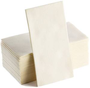 lot 7499 image: Ivory Napkins  Linen Feel Guest Disposable Cloth Like Paper Dinner Napkins  Hand Towels  Soft, Absorbent, Paper Hand Napkins for Kitchen, Bathroom, Parties, Weddings, Dinners Or Events  50 Pack