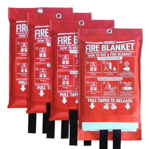 lot 7500 image: WUERLI Fire Blanket for Home and Kitchen,40 x 40in,4 Pack,Emergency Fire Blanketin
