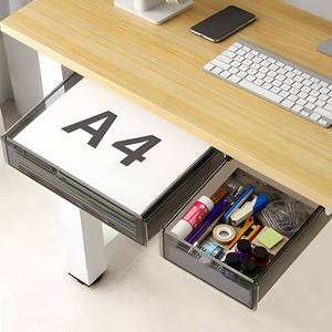 lot 7507 image: SVNNELP Under Desk Table Drawer Storage Organizer,2 Pack Large and Small Attachment Desk Drawers - Hidden Desktop Organizer,Slide out Drawer for Storage Pencil and Home Office Gadgets (SL)