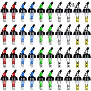 lot 7542 image: SuproBarware Automatic Measured Bottle Pourer Liquor Bottle Pourer Quick Shot Dispenser 1oz Liquor Pour Spout for Alcohol,Wine,Spirits, Home Bar Kitchen Tools 40 Pack