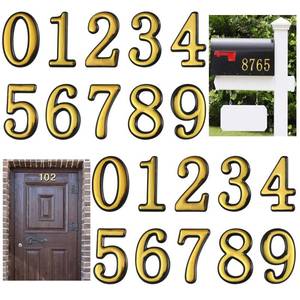 lot 8390 image: Mailbox Numbers for Outside, MONNCHA House Numbers for Mailbox 3D Self Adhesive Mailbox Numbers 2 Inch Door Address Numbers Stickers for Mailbox, Apartment, House, Trash Bins