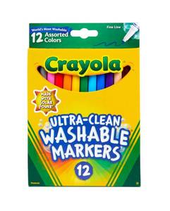 lot 8404 image: Crayola Ultra Clean Fine Line Markers (11ct), Washable Markers for Kids, Arts and Crafts, Coloring Book Markers, Toddler Gifts