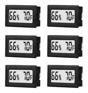 lot 8413 image: 6 Pack Mini Small Digital Hygrometer Thermometer Indoor Temperature and Humidity Meter Gauge with Temp Humidity Sensor Monitor Fahrenheit () for Jars,Home,Room