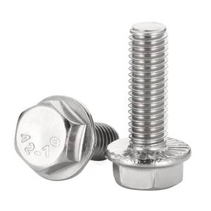 lot 8416 image: OUSCHR 516-18 x 34 Flanged Hex Head Bolts Flange Hexagon Screws, Stainless Steel 304, Fully Threaded, 15 PCSin