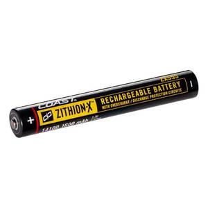 lot 8418 image: Coast ZX555 ZITHION-X Li-Ion Rechargeable Battery for The G24, G25, G26, G32, and G34 LED Flashlights, Black