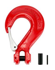 lot 8430 image: QWORK Clevis Slip Hook with Latch, 1 Pack, 12, 11600 lbs Load Limit, Grade 80 Drop Forged Alloy Steelin