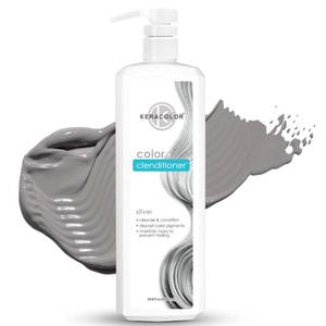 lot 8457 image: Keracolor Clenditioner SILVER Hair Dye - Semi Permanent Hair Color Depositing Conditioner, Cruelty-free, 33.8 Fl. Oz.