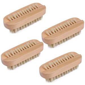 lot 8475 image: Tbestmax Cleaning Nail Fingernail Brush Wood 2 Side for Manicure Pedicure Women Kids 4 Pack