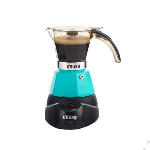 lot 9451 image: IMUSA 3 or 2cup Electric Espresso Maker, Teal