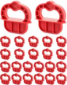 lot 9468 image: QWORK Deck Board Jig, 24 Pcs 14 Gap Deck Board Spacer Rings for Pressure Treated, Composite, PVC, Plankin