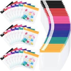 lot 10401 image: Sherr 35 Pcs Pill Pouch Bags Zippered Pill Pouch Set Reusable Translucent Medicine Organizer Self Sealing Medicine Organizer Travel Plastic Bags with Slide Lock for Storage(Classic,Classic Colors)