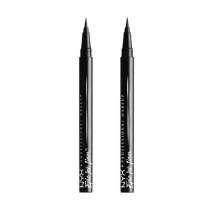 lot 10403 image: NYX PROFESSIONAL MAKEUP Epic Ink Liner, Waterproof Liquid Eyeliner - Black (Pack Of 2), Vegan Formula