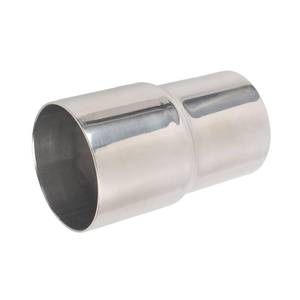 lot 10417 image: BATONECO ID 2 Inch to ID 2.25 Inch Exhaust Pipe to Component Pipe Adapter, 2 ID to 2.25in ID Reducer Polished Stainless Steel 4in Overall Length (2� ID-2.25� ID)in