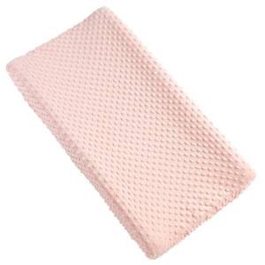 lot 10423 image: Solid Changing Table Pad Cover Cradle Sheet, Fits 3234ftftx16 Contoured Diaper Changing Pad, Ultra Soft Cozy Dots Plush Changing Table Covers, Breathable Wipeable Removable (Light Pink)in