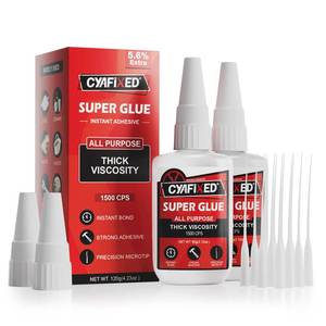 lot 10429 image: Thick Super Glue 120 Gram, Clear All Purpose Ca Glue Repair Wood Furniture Metal Plastic Crafts, Heavy Duty Instant Cyanoacrylate Adhesive for Woodworking Ceramic Leather Shoe Sole Glass Pottery
