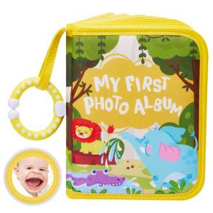 lot 10434 image: LilianandGema Babyfts My First Photo Album � Soft Photo Album for Baby with Adorable Design, Holds 17 4x6 Pictures, Perfect Baby Photo Albums for Newborn, Toddler and Kids(Elephant)