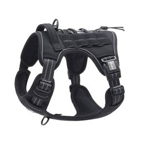 lot 12005 image: Auroth Tactical Dog Harness for Large Dogs No Pull Adjustable Pet Harness Reflective K9 Working Training Easy Control Pet Vest Military Service Dog Harnesses Black XL
