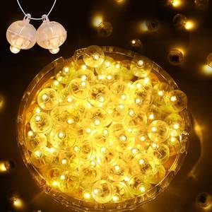 lot 12019 image: 100PCs Mini Led Lights,Flashing Led Balloons Light for Party Decorations Neon Party Lights for Paper Lantern Easter Eggs Birthday Party Wedding Halloween Christmas Decoration - Blinking Warm