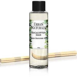 lot 12020 image: Urban Naturals Eucalyptus and Sage Oil Reed Diffuser Refill  Eucalyptus, Sage, Mint, Lime and Cedarwood Includes a Free Set of Reed Sticks 4 oz