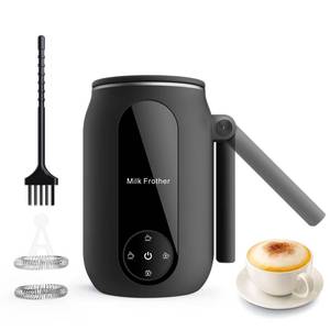 lot 12029 image: Electric Milk Frother with Foldable Handle, 4-in-1 Milk Steamer, 8.5oz250ml Coffee Foamer, Portable One Unit Warm and Cold Milk Foam for Macchiato, Latte, Cappuccinos