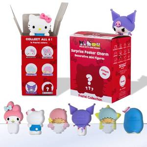 lot 12041 image: Sonix x Sanrio Hello Kitty and Friends Peekers - Pastel Series Blind Box - Adhesive Decorative Mini Figures - Includes Hello Kitty, My Melody, Kuromi, Little Twin Stars, or Mystery Character