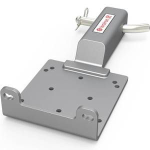 lot 13717 image: Universal 2 Receiver Trailer Hitch Winch Mount Plate ,Winch Mounting Bracket,Winch Mounting Plate (Silver)in