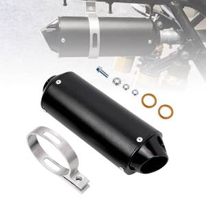 lot 13738 image: Sporacingrts Black Exhaust Muffler 26mm 1.02 inch muffler,dirt bike muffler Compatible with QUAD ATV 4 Wheeler Dune Buggy Chinese Dirt Pit Bike 125cc 110 50cc