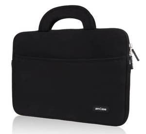 lot 13761 image: amCase Chromebook Case-11.6 to 12 inch Neoprene Travel Sleeve with Handle-Black