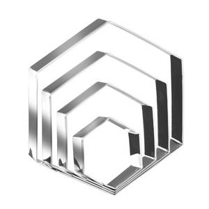 lot 14157 image: Regular Hexagon Cookie Cutter Set Large Stainless Steel Honeycomb Geometric Frame Plaque Cookie Cutters Shapes Molds 1 Inch Depth