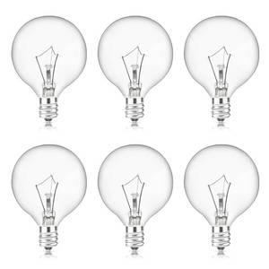 lot 14164 image: MEQIQTEK Scentsy Light Bulbs for Warmer - 25 Watt Bulb for Full Size Wax Melt Warmers, Replacement Bulb for Wax Warmer Burner Candle Warmer - G16 12 Globe Bulbs (6 Packs)