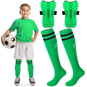 lot 14188 image: Syhood Soccer Shin Guards and Socks for Toddler Kids Youth, Lightweight Soccer Shin Pads Protective Defender Gear for 3-5, 5-10, 10-15 Years Old Children Teen Boys Girls Sports Game(S Size,Green)