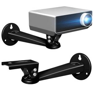 lot 14234 image: 2-Be-Best Mini Projector Wall Mount Adjustable Rotation 360° Projecter Wall Mount Holder for CCTVCameraProjectersWebcam with Load 11 lbs Length 7.8 inch Black